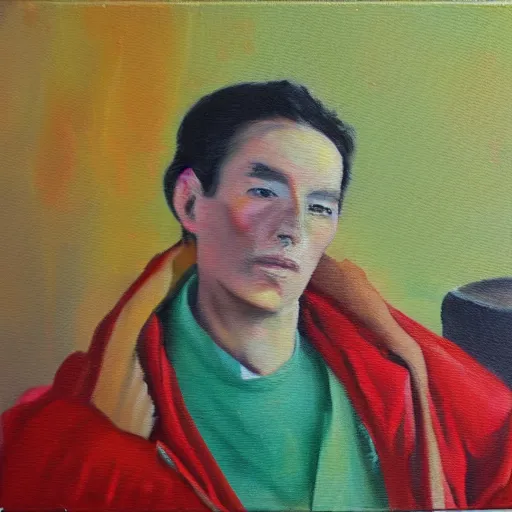 Prompt: Stable Diffusion autoportrait, oil painting