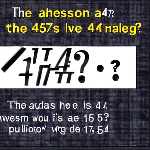 Prompt: The answer is 4.7 or 47