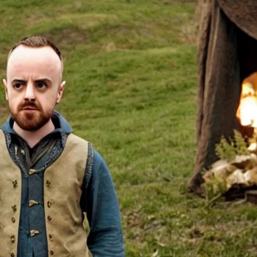 Prompt: Jessie Pinkman dressed as a hobbit