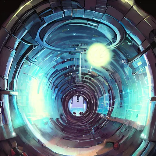 Image similar to a science fiction dimensional portal, by an amazing sci - fi artist, 2 d game art, remodernism.