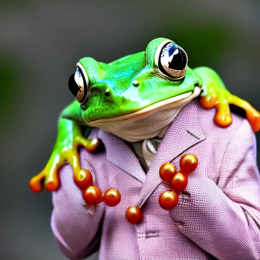 Prompt: a frog with a tophat