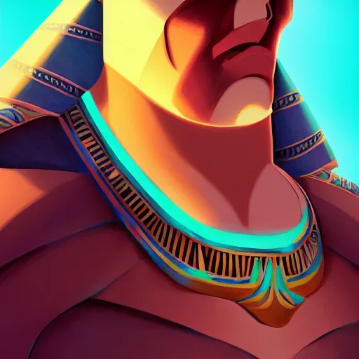 Image similar to Portrait of Horus, egyptian god, mattepainting concept Blizzard pixar maya engine on stylized background splash comics global illumination lighting artstation lois van baarle, ilya kuvshinov, rossdraws