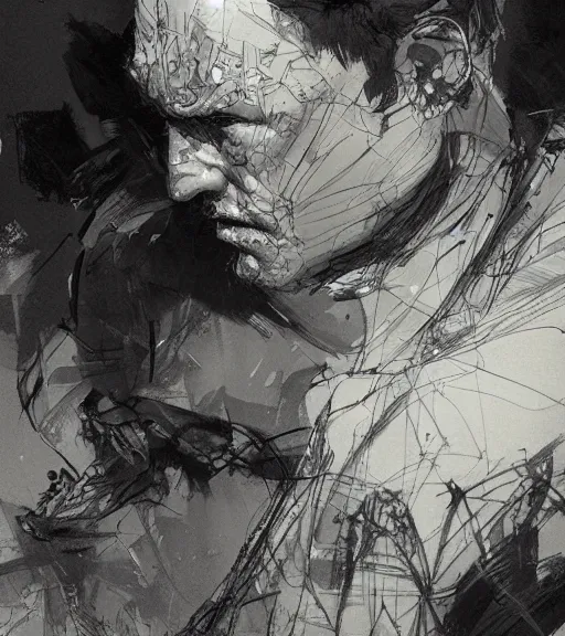 Prompt: 💥✨😔, pen and ink, intricate line drawings, by craig mullins, ruan jia, kentaro miura, greg rutkowski, loundraw