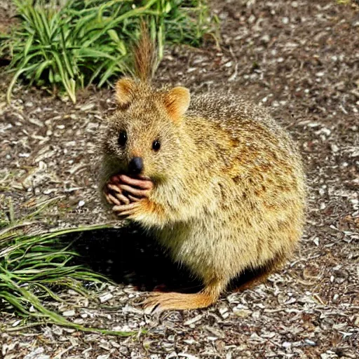 Prompt: a quokka in the style of edouard caplain