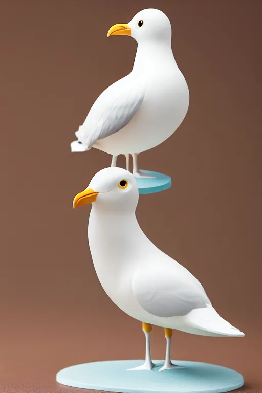 Image similar to figurine of seagull wearing an elegant summer blouse, personification, embodiment of concept, symbolization, official store photo, commercial photo, featured on amiami, lovecraftian, 8 k, 8 5 mm, beautiful composition, smooth curves