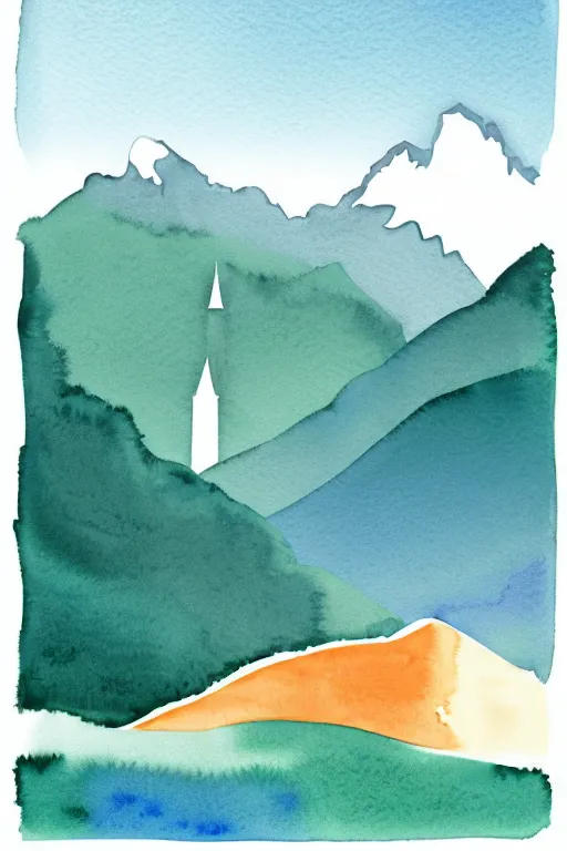 Prompt: minimalist watercolor art of switzerland, illustration, vector art