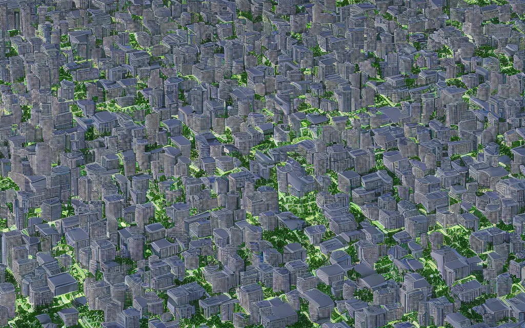 Image similar to map render of an utopian city, 8k render with octane