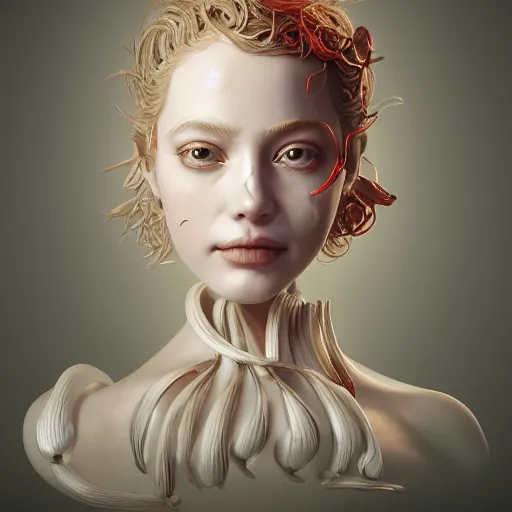 Prompt: the portrait of an absurdly beautiful, graceful, elegant, sophisticated, young sensual idol made of garlic bulbs and peels, an ultrafine hyperrealistic illustration by kim jung gi, irakli nadar, detailed symmetrical face, intricate linework, bright colors, octopath traveler, final fantasy, unreal engine highly rendered, global illumination, radiant light, intricate environment