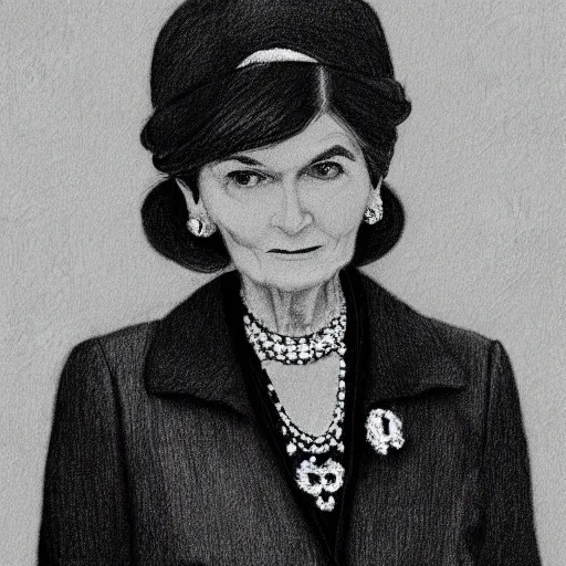 pencil illustration of coco Chanel highly detailed, | Stable Diffusion ...