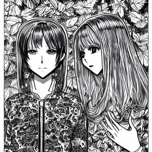 Image similar to highly detailed line art illustration of a emerging soul manga