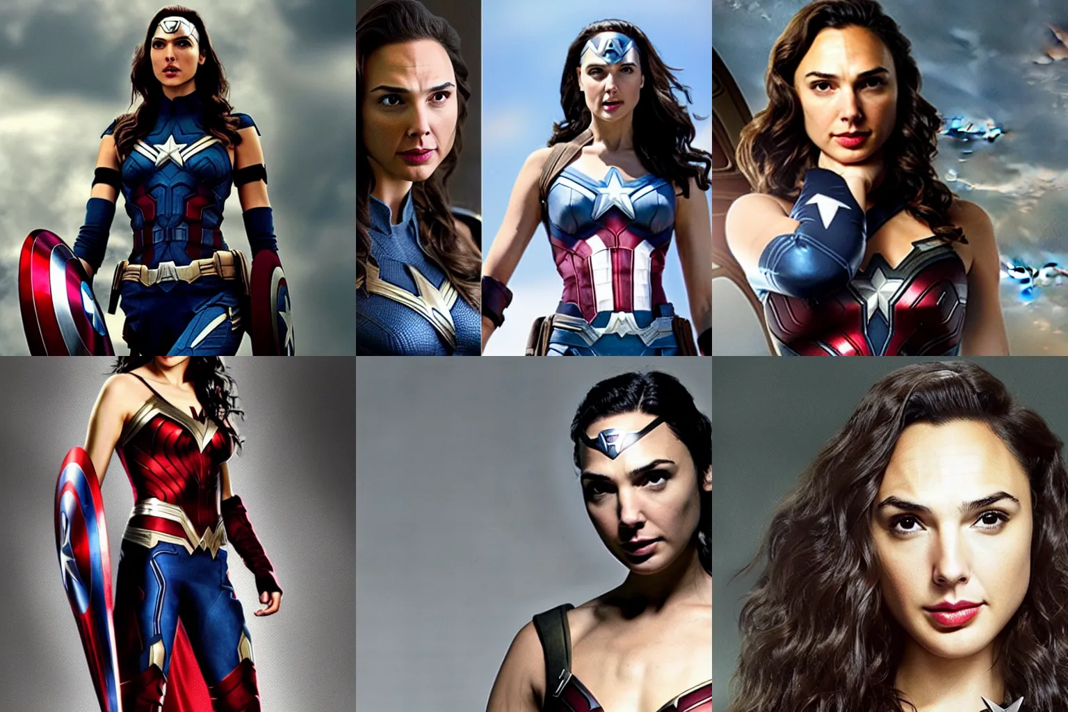 Image similar to gal gadot as captain america