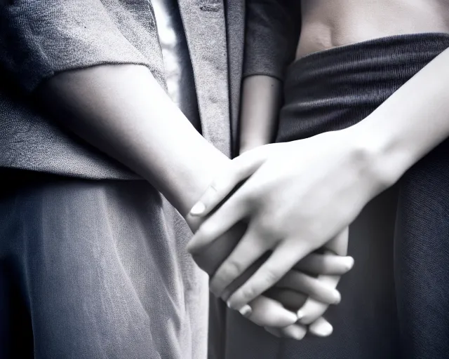 Image similar to xray photoshoot of couple hand holding, high details, octane render, unreal engine