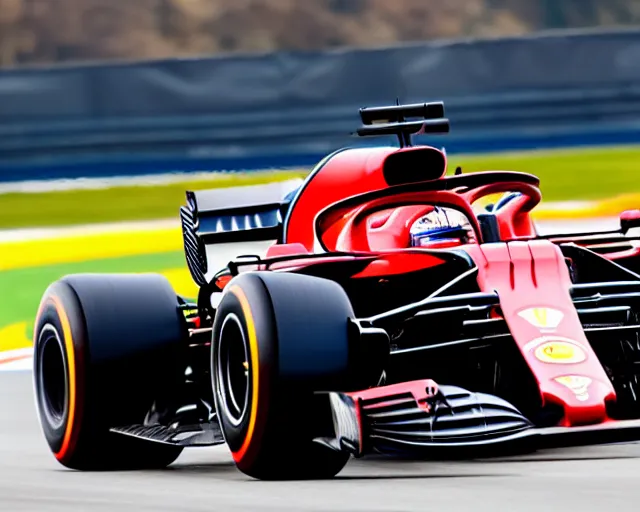 Image similar to live action photo of the 2 0 2 1 f 1 scuderia ferrari, 8 k, sports photography