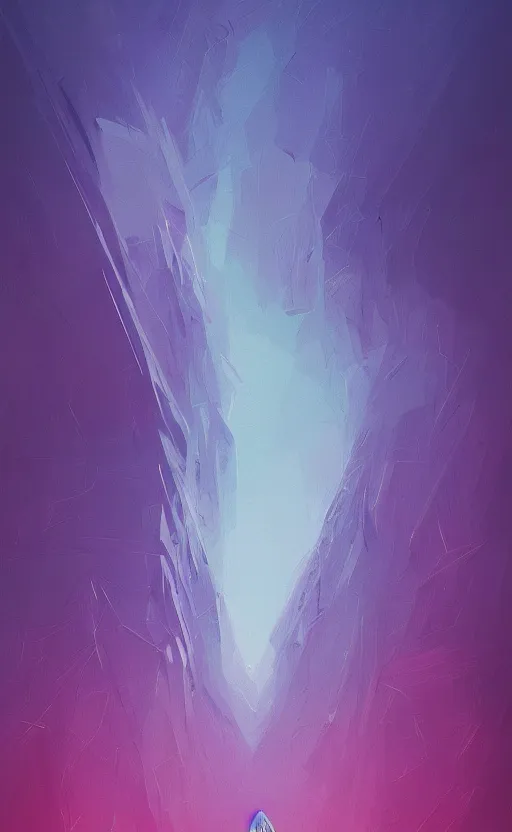 Image similar to a beautiful portrait of gandalf, art of alena aenami, featured on artstation, vertical orientation, paint brush strokes, expressionism, brushstroke - laden, breathtaking clouds, long exposure, midnight theme, blue purple gradient