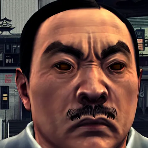 Image similar to old adolf hitler in yakuza 0, in game screenshot