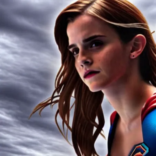 Image similar to Emma Watson as Superman