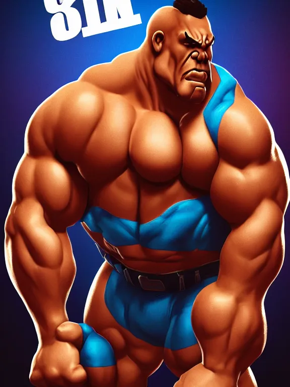 Image similar to strong man with big muscles wearing a tanktop, by comic book artist eric powell, hand drawn, comic book, gritty, trending on artstation, ultra high detail, focused, unreal engine 5, octane render, glow