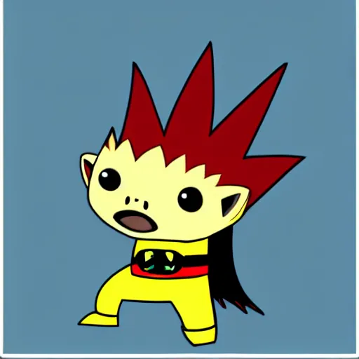 Image similar to an adorable superhero porcupine