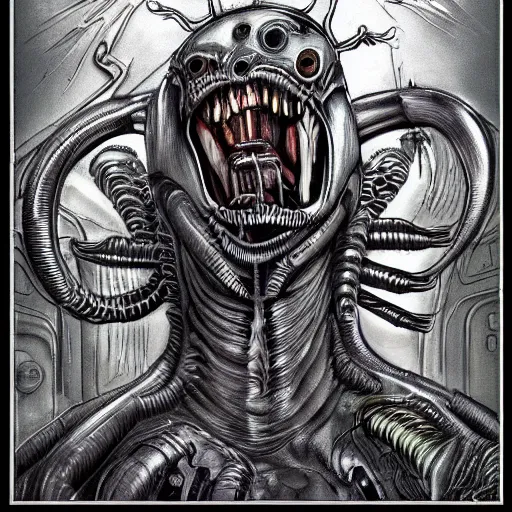 Image similar to giger become a xenomorph