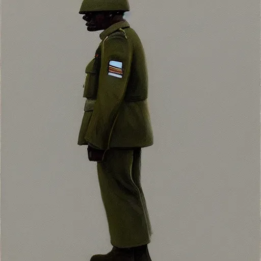 Image similar to soldier by tim eitel, highly detailed art, trending on artstation