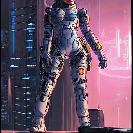 Prompt: Diana. Apex legends cyberpunk spy in stealthsuit. Concept art by James Gurney and Mœbius.