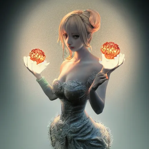 Prompt: the portrait of an incredibly beautiful, graceful, elegant, sophisticated, young gravure idol made of garlic bulbs and, an ultrafine detailed illustration by kim jung gi, irakli nadar, detailed symmetrical faces, intricate linework, bright colors, octopath traveler, final fantasy, unreal engine highly rendered, global illumination, radiant light, intricate environment