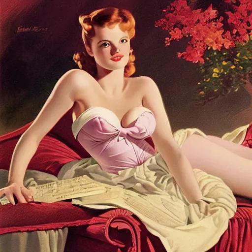 Image similar to hermione 1 1 1 by gil elvgren