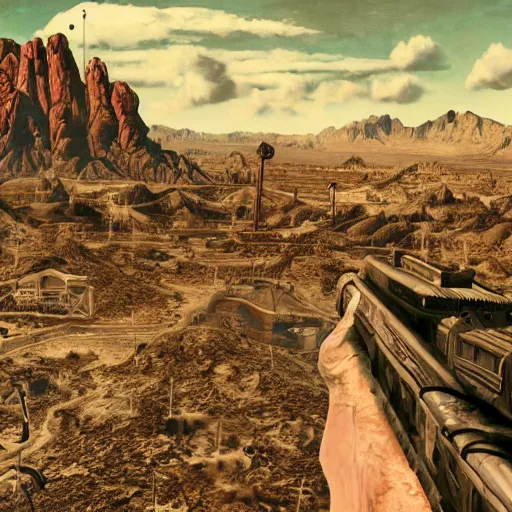 Image similar to fallout new vegas by salvador dali