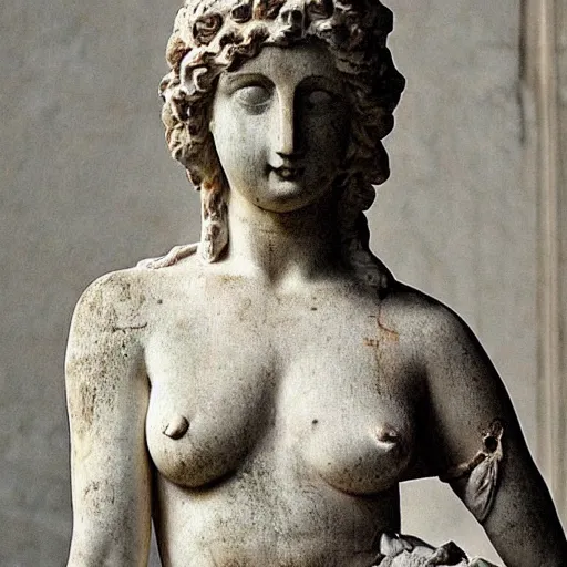 Prompt: “ antique rome statue of a sensual goddess of the life ”