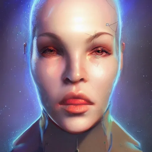 Image similar to concept art of scifi elite scientist by jama jurabaev, portrait, extremely detailed, studio light, trending on artstation, high quality, brush stroke