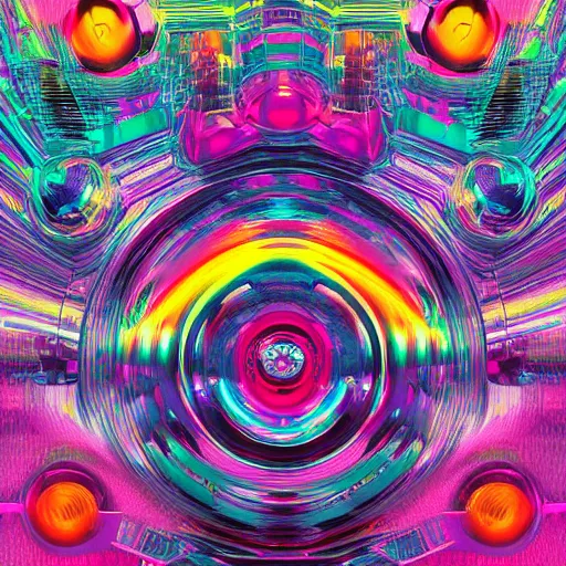 Image similar to maximalist pastel chrome futuristic album cover image hi res resolution chrometype acid