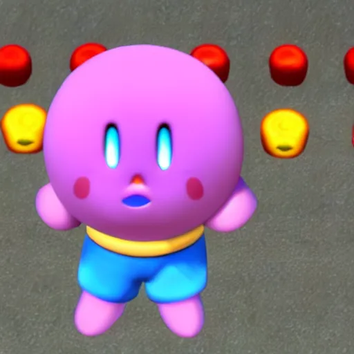 Image similar to video game character kirby