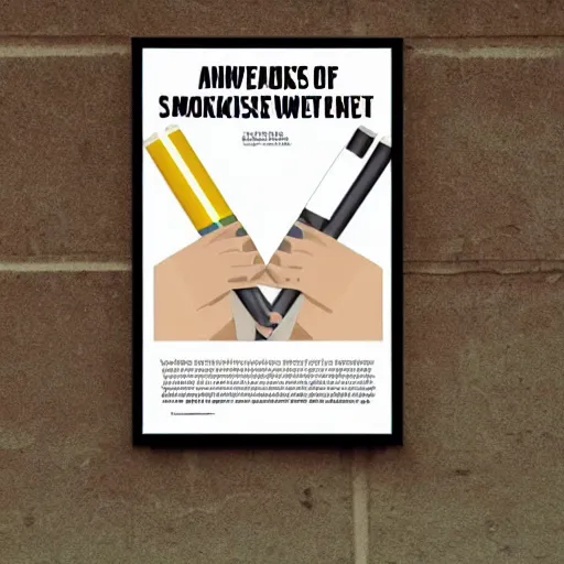 Prompt: an awareness poster about smoking