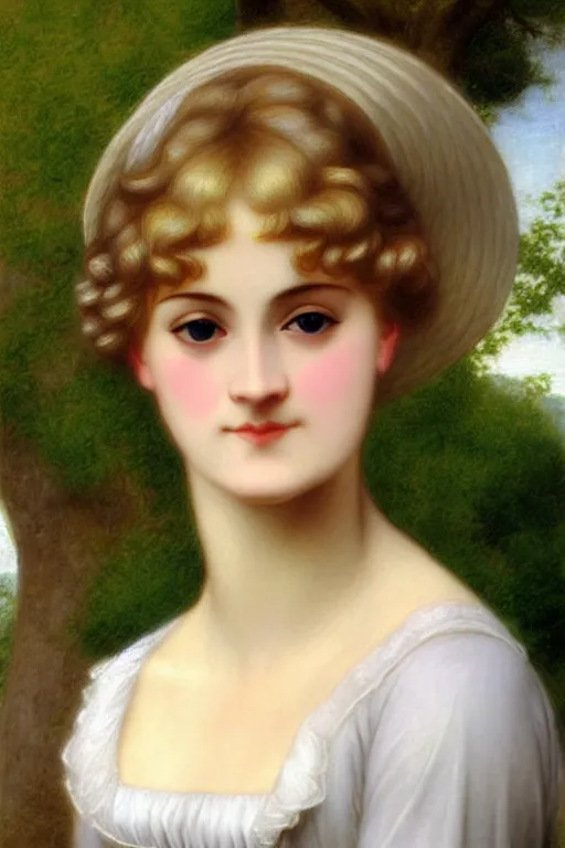 Prompt: jane austen blondie blond, painting by rossetti bouguereau, detailed art, artstation