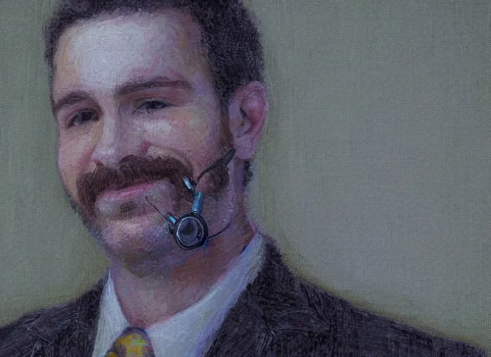 Prompt: a highly detailed minecraft portrait of a dentist, james gurney, james jean