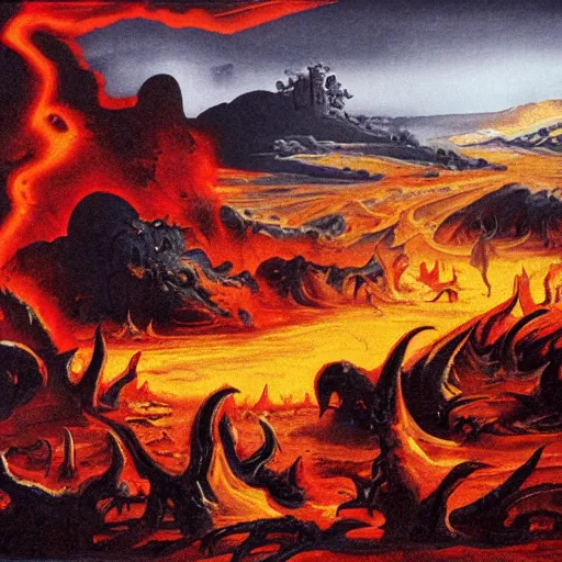 Image similar to hell landscape