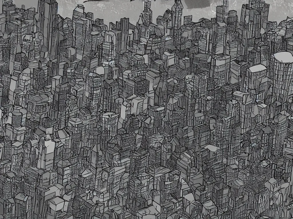 Prompt: view of a city in the style of Arsenixc, night, deviantart