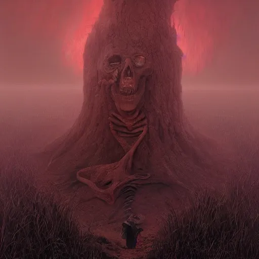 Prompt: the life after death, in the style of keith thompson and zdzislaw beksinski, artstation hd, 8 k, surrealistic digital artwork