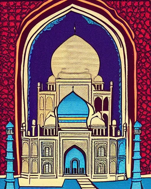 Image similar to tuesday weld visits the taj mahal by robert crumb, bbwchan