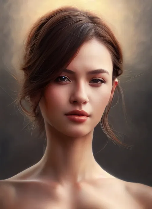 Image similar to photo of a gorgeous young woman in the style of stefan kostic, realistic, sharp focus, 8 k high definition, insanely detailed, intricate, elegant, art by stanley lau and artgerm