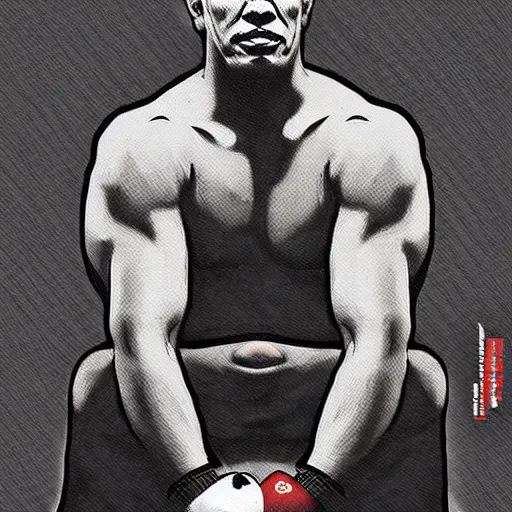 Prompt: royler gracie, digital art, utamaro kitagawa style