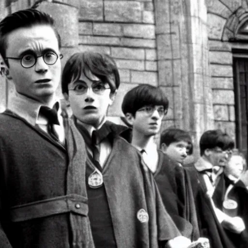 Prompt: photo of Harry Potter during the socialist revolution (1964)