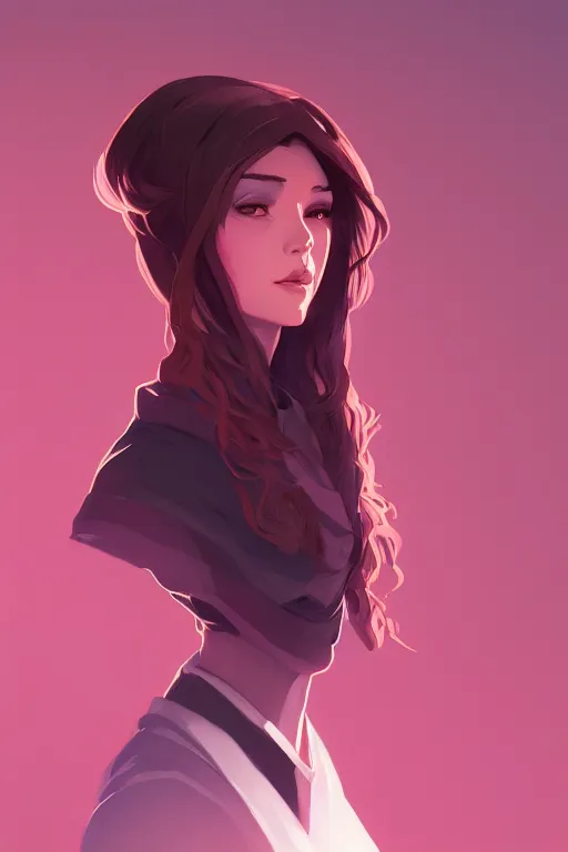 Image similar to portrait of a character from arcane, stylized, cinematic, ambient lighting, 4 k, lois van baarle, ilya kuvshinov, rossdraws, alphonse mucha, jung gi kim, artstation