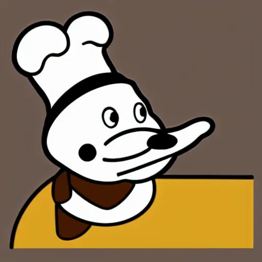 Image similar to cute platypus wearing a chef hat, logo style