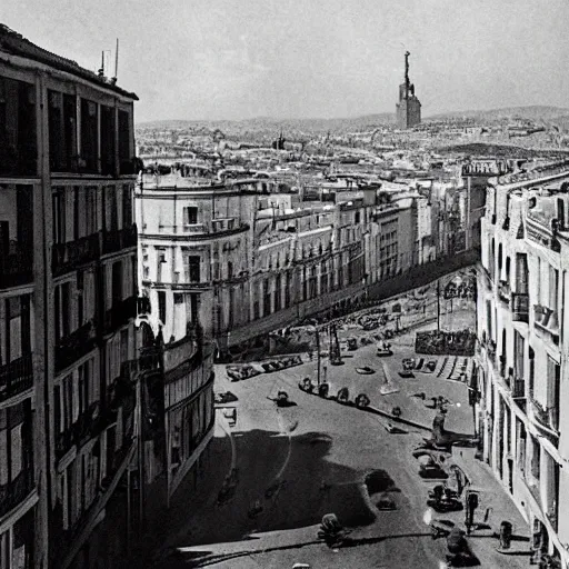 Image similar to A photo of a Madrid from the Spanish Civil War