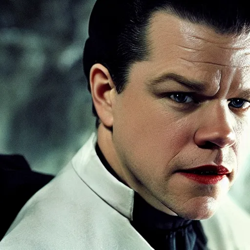 Prompt: Matt Damon as Dracula