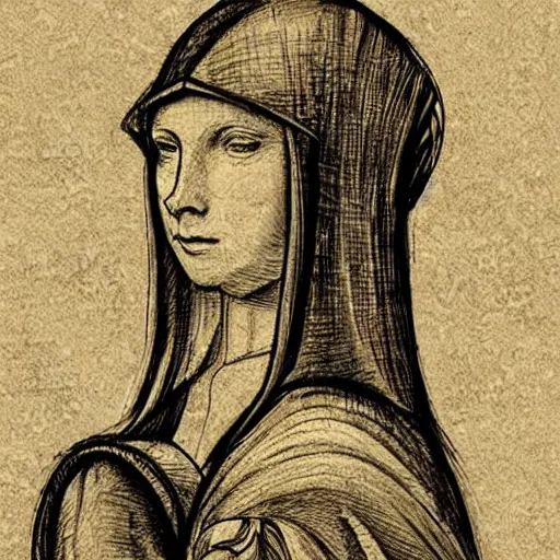 Prompt: Da Vinci sketch of a Sasquach