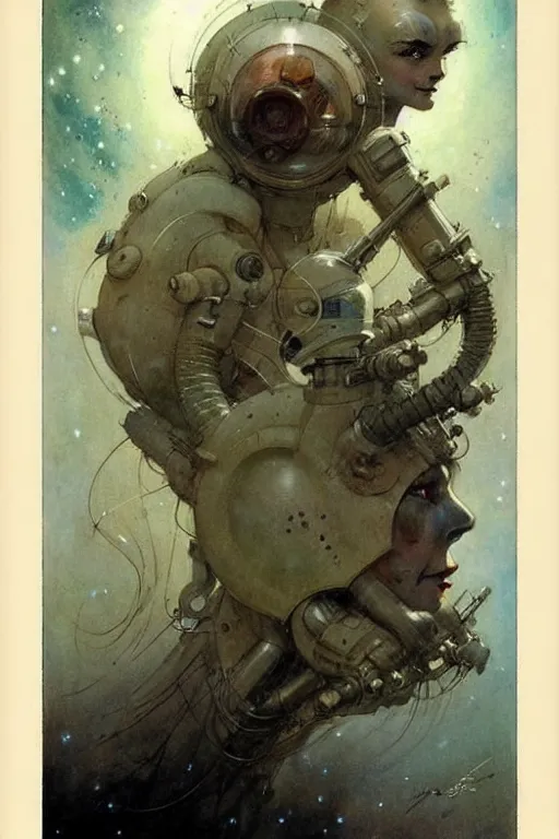 Image similar to (((((1950s science fiction cover art . muted colors.))))) by Jean-Baptiste Monge !!!!!!!!!!!!!!!!!!!!!!!!!!!