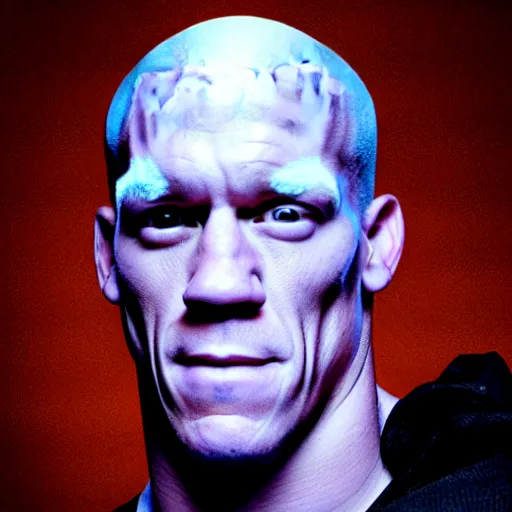 Image similar to john cena as a ghost, you cant see john cena, john cena is invisible to people