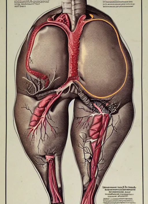 Prompt: vintage medical anatomical illustration of the blob ( 1 9 8 8 ), highly detailed, labels, intricate writing